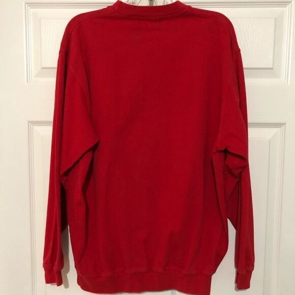TOM JAMES Men’s Red Pullover Sweater Size L - Picture 3 of 4